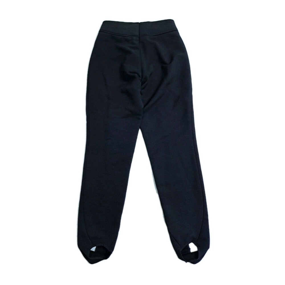 Vintage FERA Skiwear Black Wool Nylon Ski Pants Stirrups Women Size 8R - Picture 4 of 8